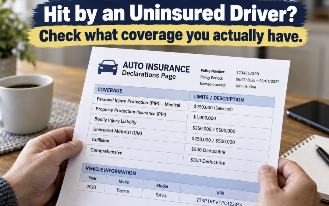 Hit by Uninsured Driver Michigan: Who Pays Your Bills?